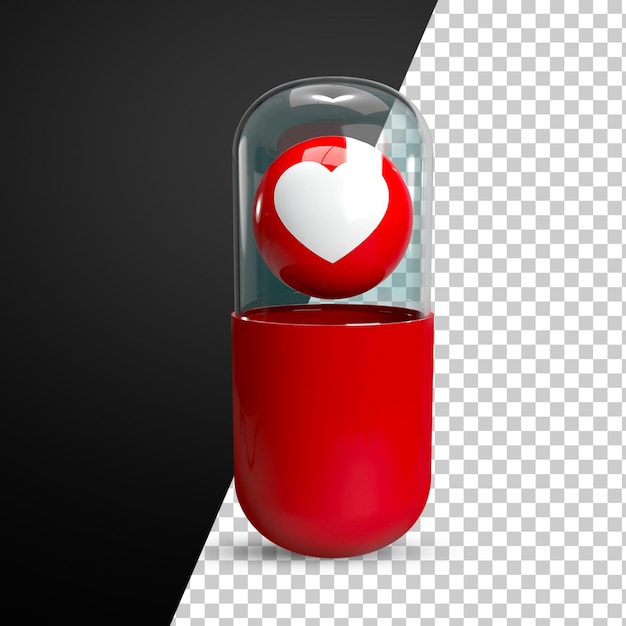 PSD like heart love in capsule