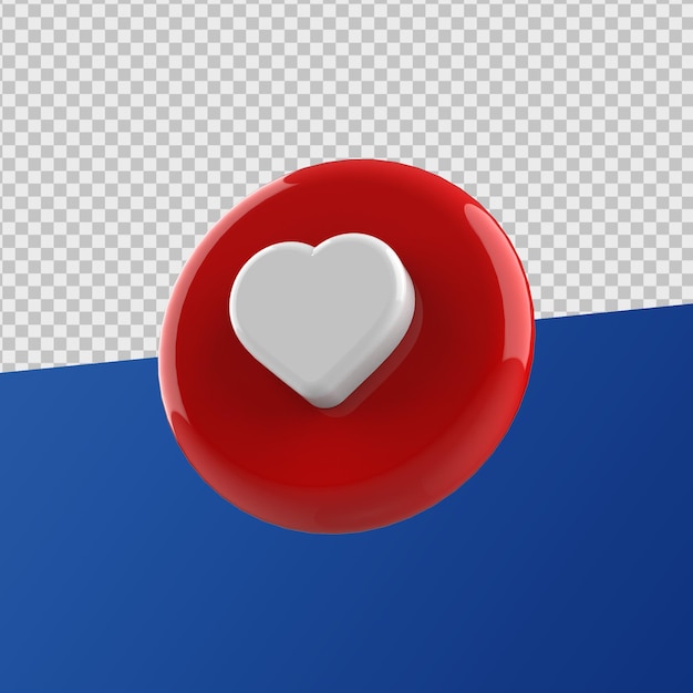 Like icon 3d rendering