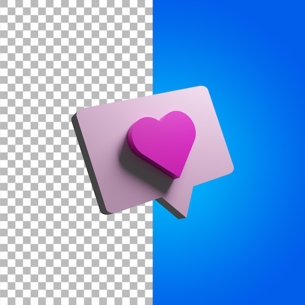 PSD like icon 3d rendering