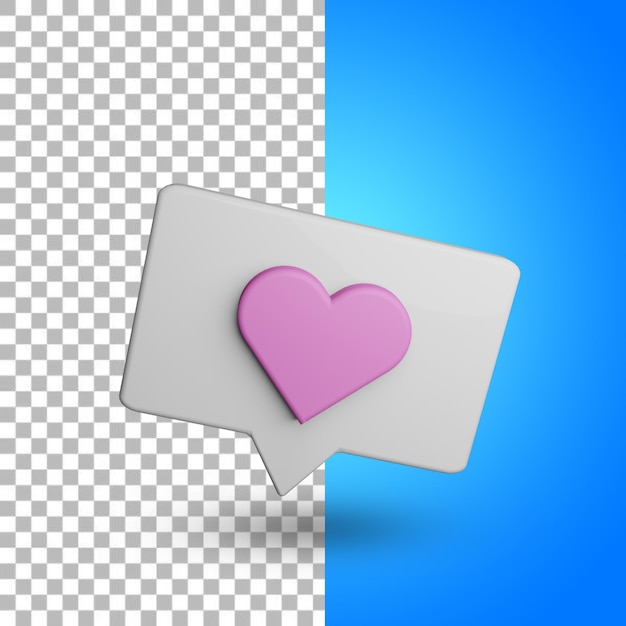 PSD like icon 3d rendering