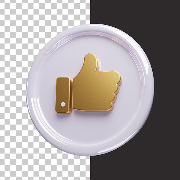 PSD like icon gold 3d