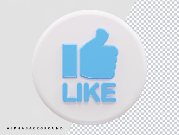 PSD like icon text effect vector illustration 3d rendering