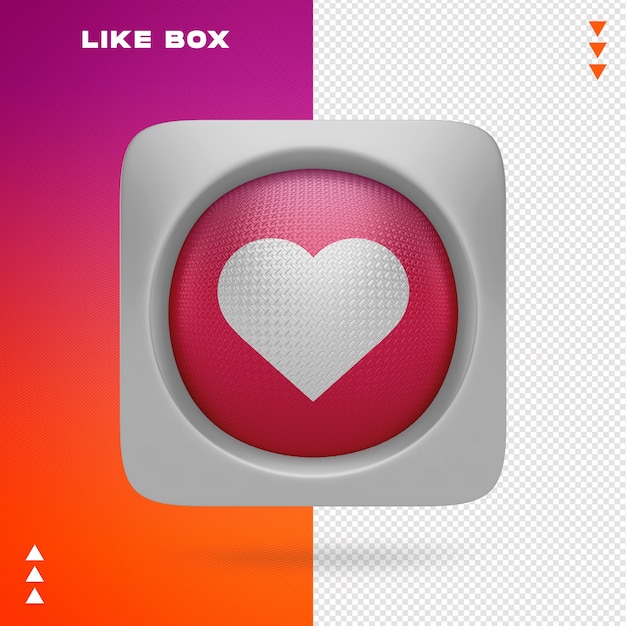 Come di instagram box nel rendering 3d isolato