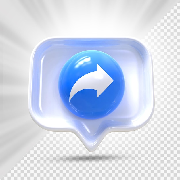 PSD like love comment share buttons in stijl 3d social media iconen