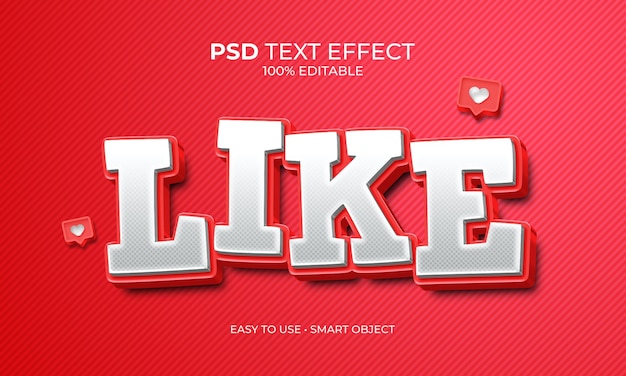 LIKE LOVE TEXT EFFECT