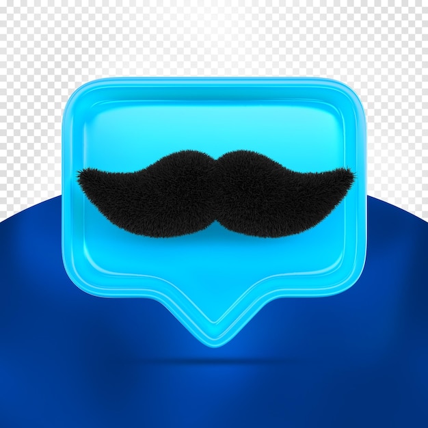 Like Mustache 3d Render for composition