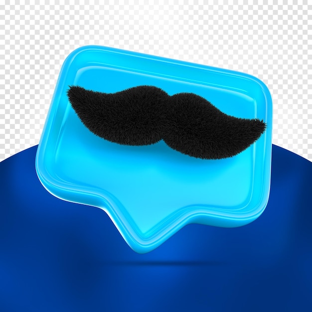 Like mustache 3d render for composition