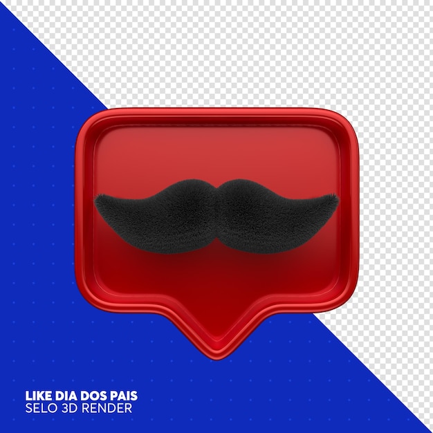 Like mustache father039s day 3d render for composition