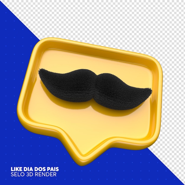 like mustache Father039s Day 3d render for composition