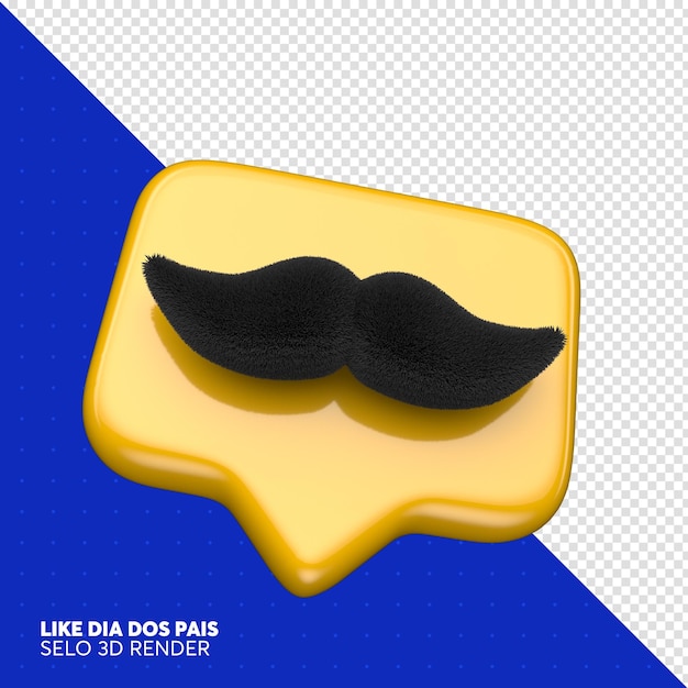 like mustache Father039s Day 3d render for composition