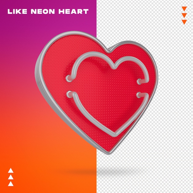 Like neon heart