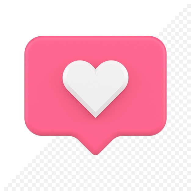 Like notice social media cyberspace social networks quick tips pink realistic 3d icon