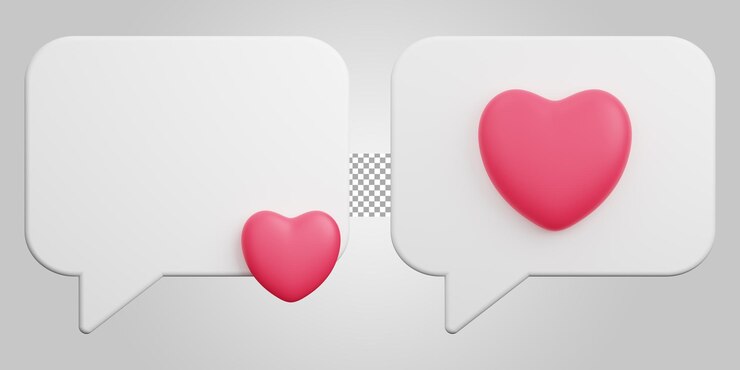PSD like review bubble chat on transparent background 3d illustration