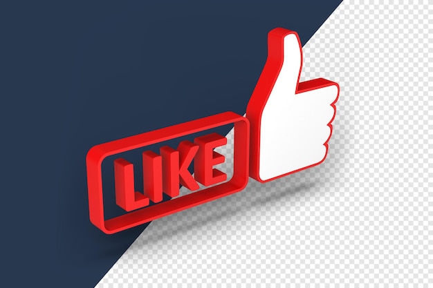 Like and share 3d logo render