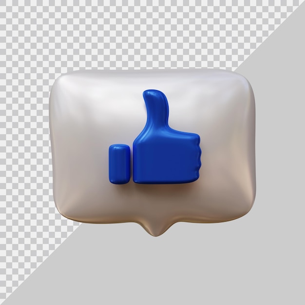 PSD like social media icon with 3d modern style