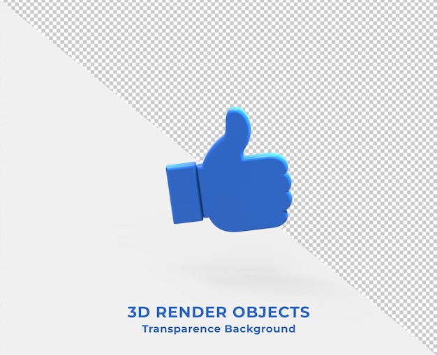 PSD like thumb up 3d render