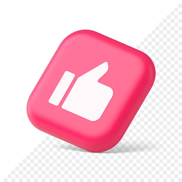 Like thumb up approve rating button confirmation cool website networking 3d icon symbol website element