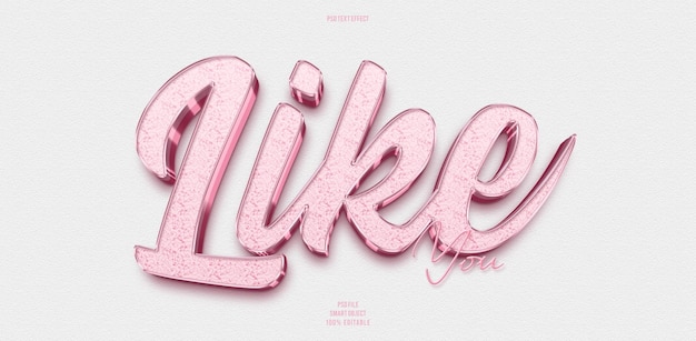 Like you editable text effect