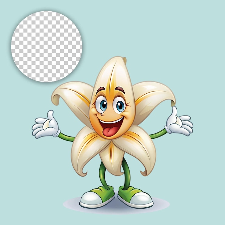 PSD lilies flower on transparent background