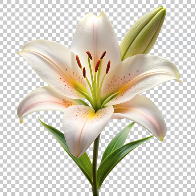 PSD lily on transparent background