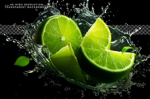 PSD lime juicy splashes and organic lime orange a refreshing symphony of fruit goodness png