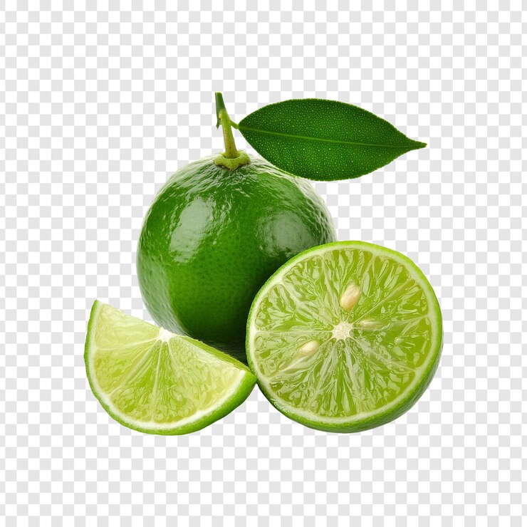 PSD a lime and lime on a transparent background