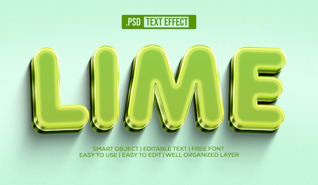 Эффект стиля Lime Text