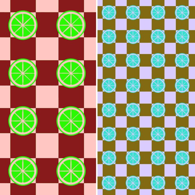 PSD limes and limes are displayed on a red and green checkered tablecloth