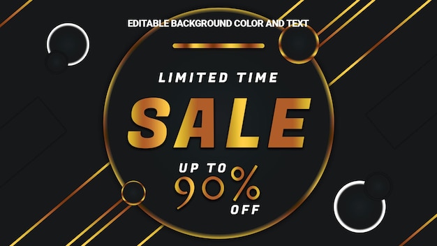 Premium PSD | Limited time sale discount banner template promotion