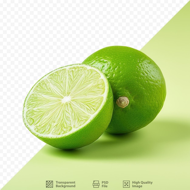 Limoenen geïsoleerd op transparante achtergrond groen gekleurd