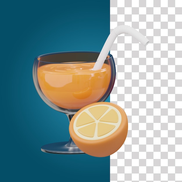 PSD limonade 3d-pictogram 3