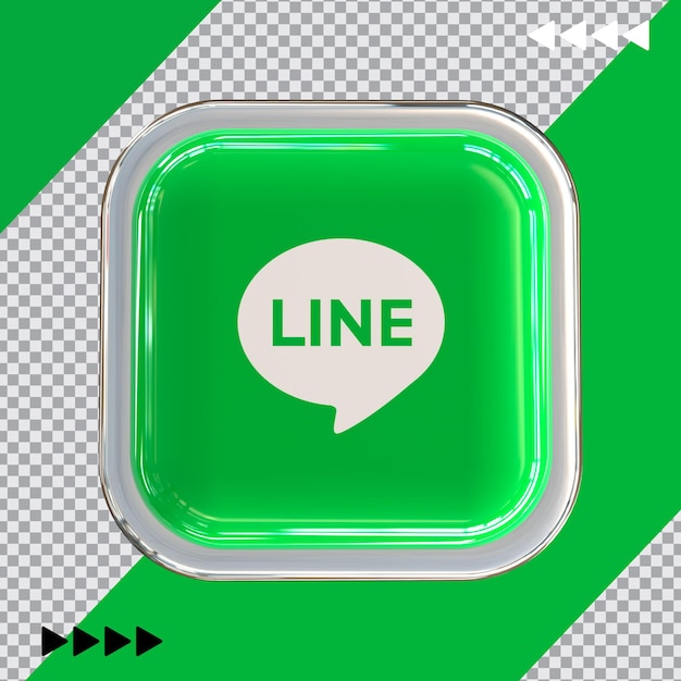 Line 3d icon new stlye