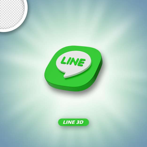 PSD line 3d icon