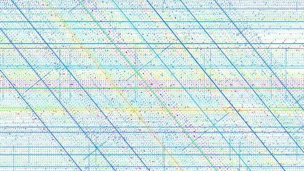 人によって描かれた線のパターンを持つ線図