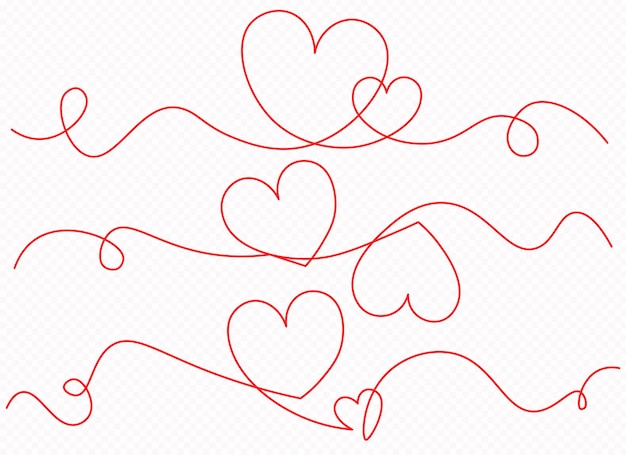 Line hearts psd szablon Dzień Walentynek ślub urodziny dekoracja