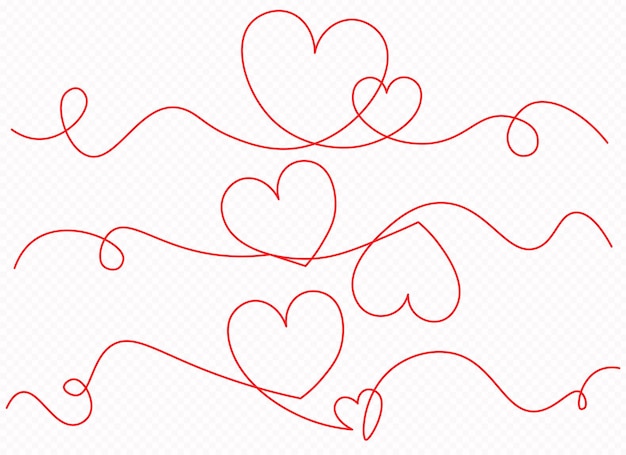 PSD line hearts psd template valentines day wedding birthday decoration
