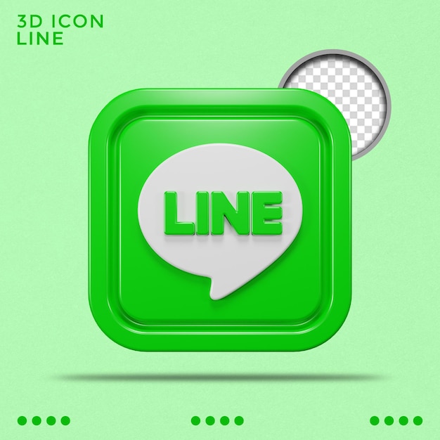 PSD line icon 3d rendered social media icon isolated icon smart object