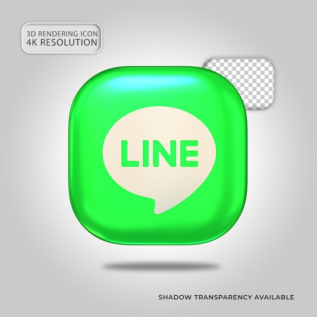 PSD line icon isolated 3d render illustration