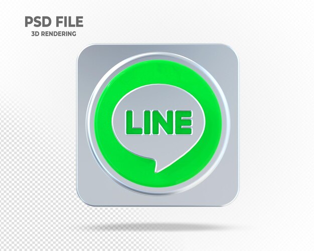 Line Logo 3d Social Media Ze Srebrnymi Stylami