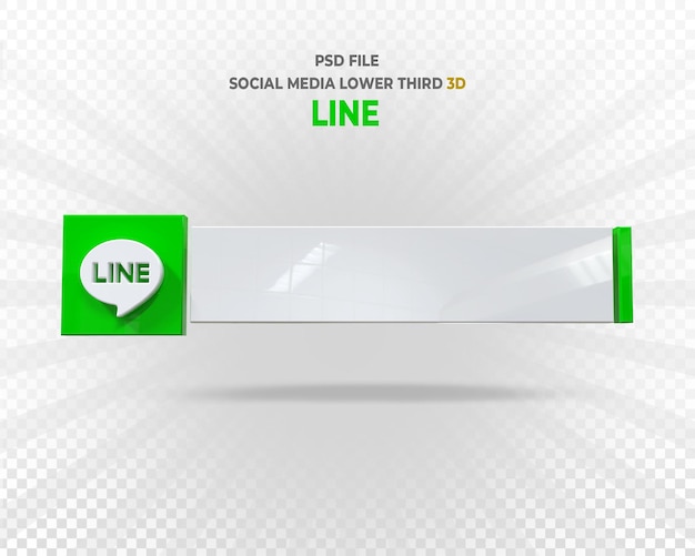 Line logo lower third 3d render