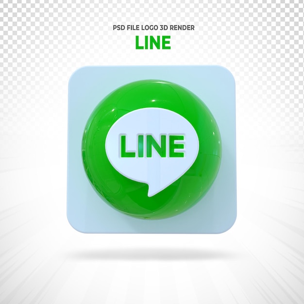 PSD line logo sosial media 3d balloon