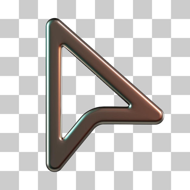 Line pointer arrow 3d icon