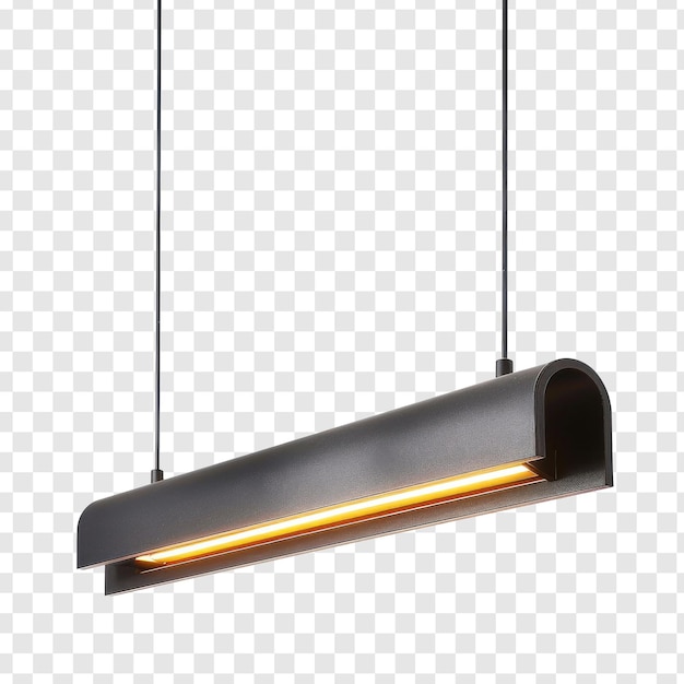 Linear Pendant Light front view full length isolate on transparency background