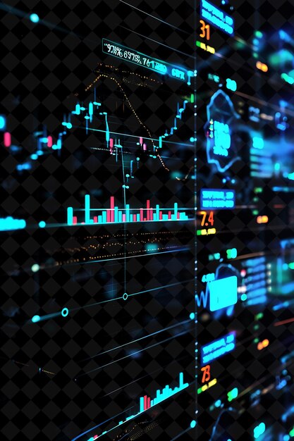 lines of trading platforms icons with animated glow in onlin creative set neon color y2k collection