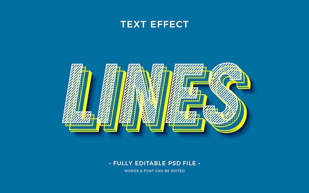 PSD lines text effect