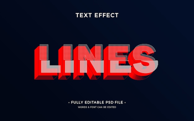 PSD lines text effect