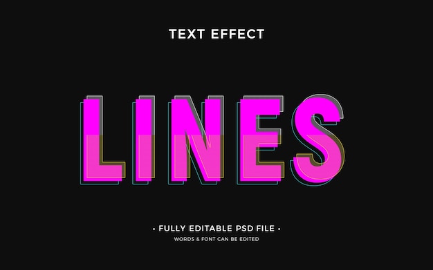 Lines text effect