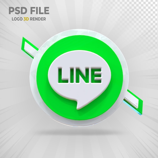 Linia Social Media Logo Renderowanie 3D