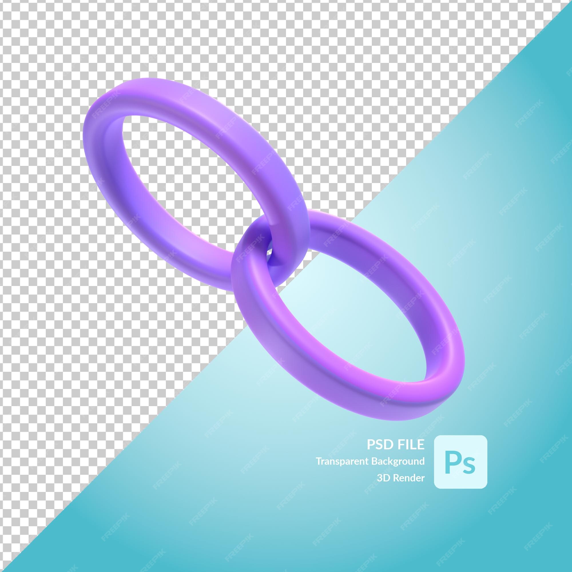 Premium PSD  Link 3d illustration