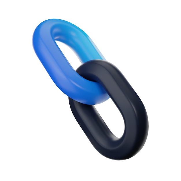 Link building 3d icon for marketing